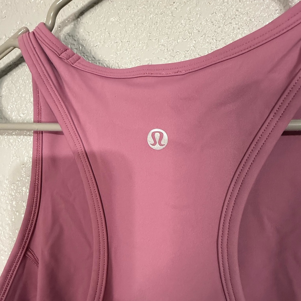 Lululemon Nulux Racerback Cropped Run Tank size 8 velvet dust - Picture 4 of 5